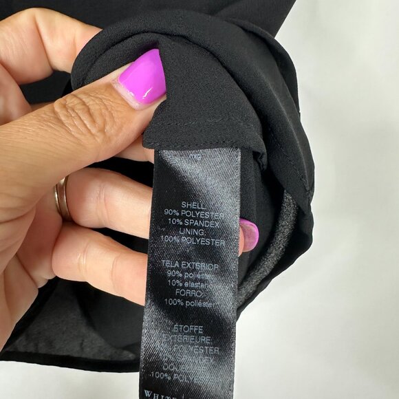 2/$30 White House Black Market V-Neck Lined Sleeveless Shell Black #A0053 - Picture 7 of 9